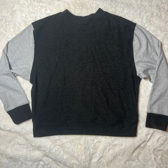 Johnny Was Calme Colorblock Crewneck Sweatshirt Black Gray Pullover – L NWT - Picture 7 of 8